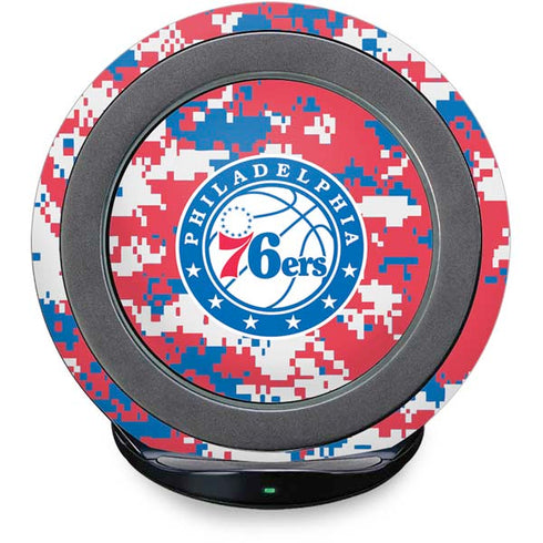 NBA Philadelphia 76ers Red Digi Camo Fast Charge Wireless Charging Stand Skin